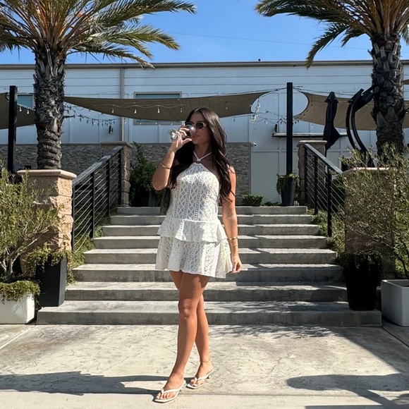 Cream PLT Dress - Picture 1 of 4